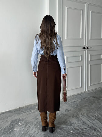 ETEK UCU KESİK ÖN YIRTMAÇ KETEN ETEK