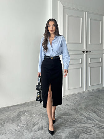 ETEK UCU KESİK ÖN YIRTMAÇ KETEN ETEK