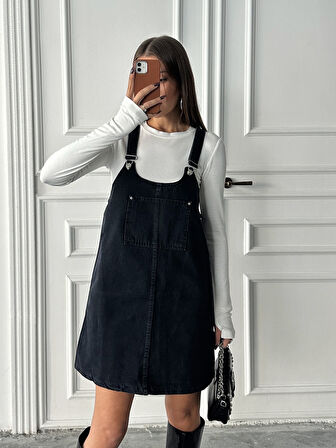 KADIN SİYAH BAHÇEVAN ELBİSE 