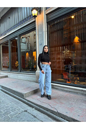 Ti̇ntli̇ Yan Tokali  Baggy  Kot  Jeans Pantolon