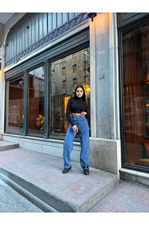 Ti̇ntli̇ Yan Tokali  Baggy  Kot  Jeans Pantolon