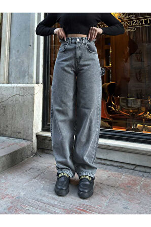 Ti̇ntli̇ Yan Tokali  Baggy  Kot  Jeans Pantolon