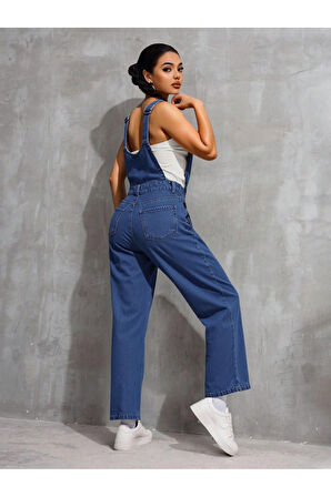 KADIN KAR SİYAH KANGURU CEP BOL PAÇA KOT BAHÇEVAN TULUM