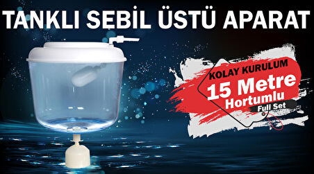 Polar YLRS-T1 Uyumlu Sebil Üstü Aparatı Kırılmaz,Hazneli (15 Metre Hortumlu)