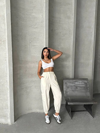 Jogger lastik paça pantolon