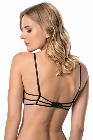 Kadın Kırmızı Taşlı Biyeli Micro Sütyen 7007