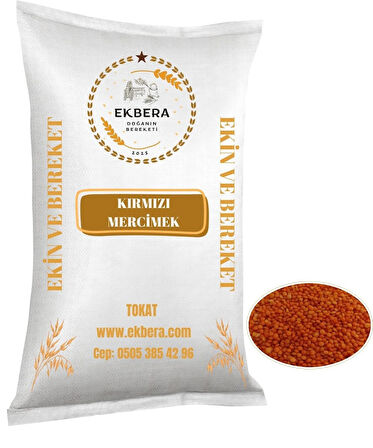 EKBERA - Yerli Kırmızı Mercimek – 3 kg