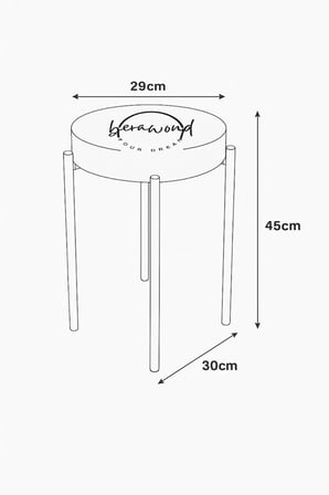 BERA METAL SİLİNEBİLİR KUMAŞ TABURE (6 ADET-MONTAJLI GÖNDERİM)