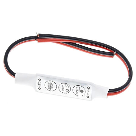 Mini LED Şerit Işık Kumandası - Mod Değiştirici, Hız ve Parlaklık Ayarı