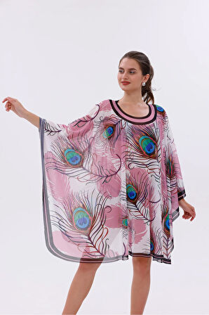 Kısa Kimono Pareo - Tesettür Pareo - Ege Model 180x135 Cm