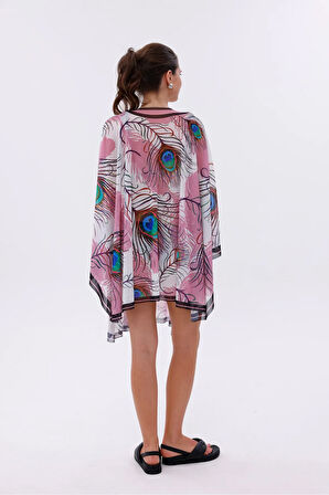 Kısa Kimono Pareo - Tesettür Pareo - Ege Model 180x135 Cm