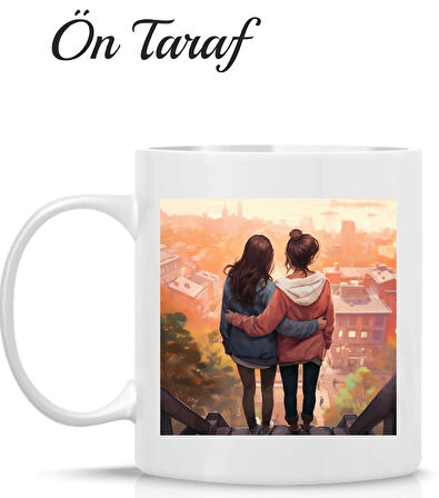 Kız Kardeş Temalı Kişiye Özel Baskılı Kupa Bardak