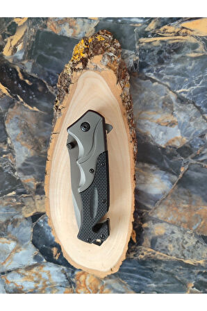 Antrasit Metal Kabzeli Çakı – 21,5 cm