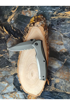 Çakı – Antrasit Metal Kabze, İçten Kilitli, Kemer Klipsli, 20 cm