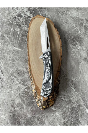 Tanto Kamp Çakısı – Balık İşlemeli Metal Kabze, Klipsli, Outdoor & Hediyelik