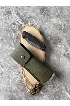 Şimşek Desenli Kamp Çakısı – Venge Kabze – 6,5 cm Namlu – Sırttan Kilitli – Kılıflı