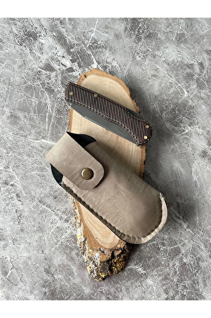 Siyah Verzalit Kabzeli Kamp Çakısı – 8 cm Namlu – Sırttan Kilitli – Kılıflı