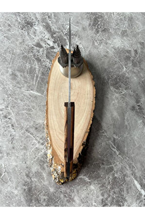 Şahinox 4116 Çelik Kamp Çakısı – Ceviz Kabze – 10 cm Namlu – Sırttan Kilitli – Kılıflı