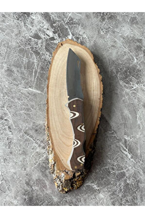 Verzalit Kabzeli Kamp Çakısı – 7,5 cm Namlu – Sırttan Kilitli – Kılıflı