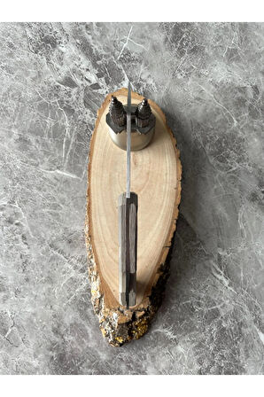 Verzalit Kabzeli Kamp Çakısı – 7,5 cm Namlu – Sırttan Kilitli – Kılıflı