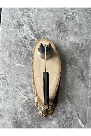 Kurt Gravürlü Verzalit Kabzeli Sırttan Kilitli Kamp Çakısı – 19 cm