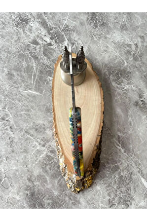 D2 Çelik Çok Renkli Epoksi Kamp Çakısı – 9 cm Namlu – Cam Kırmalı