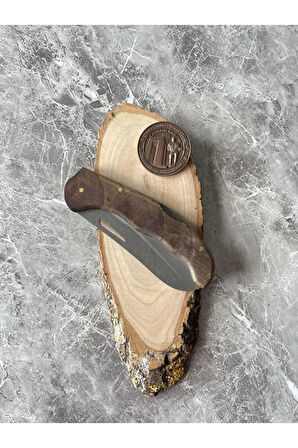 Çoban Tipi Ceviz Kabzeli Kamp Çakısı – 11 cm Namlu – Sırttan Kilitli El Yapımı