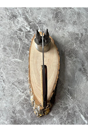 Ceviz Kabzeli Kamp Çakısı – 8,5 cm Namlu – Sırttan Kilitli – Kılıflı – El Yapımı