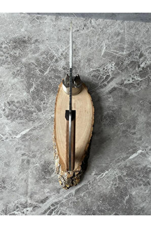 Tanto 4034 Çelik Kamp Bıçağı – Ceviz Kabze, 26,5 cm, Kılıflı, İp Takmalı, Outdoor & Av