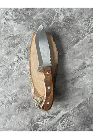 El Yapımı Ceviz Kabzeli Premium Kamp & Av Bıçağı