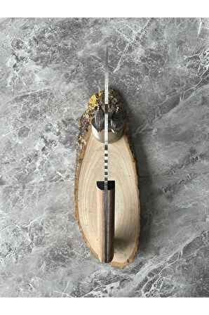 4034 Çelik Ceviz Kabzeli El Yapımı Kamp & Av Bıçağı