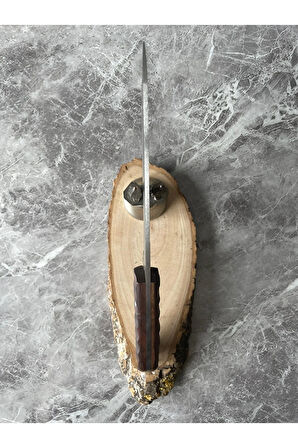 4116 Çelik Kamp ve Av Bıçağı | Dramer Gül Ağacı Kabzeli – 27,5 cm