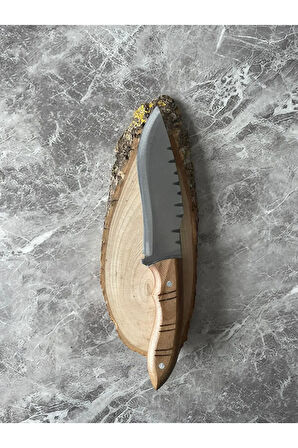 El Yapımı Kamp ve Av Bıçağı | Ceviz Ağacı – 25 cm