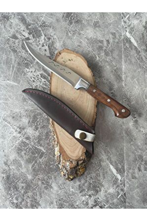 Kamp Bıçağı – Ceviz Kabze, Kılıflı, Namlu 12 cm, Toplam 23,5 cm | Hediyelik, Koleksiyonluk, Outdoor