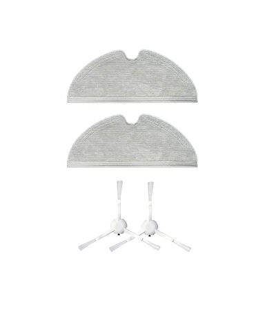 Dreame L10 Pro Beyaz Uyumlu Yedek Mop ve Yan Fırça-4 Parça