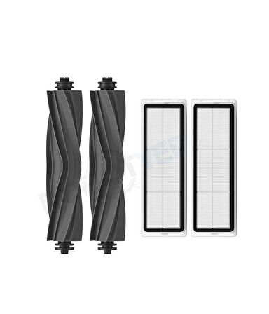 Dreame L10S Pro Gen 2 Uyumlu Yedek Silikon Ana Fırça ve Hepa Filtre-4 Parça
