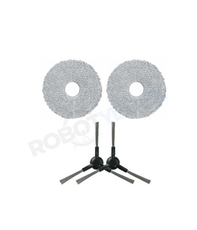 Dreame L10S Pro Gen 2 Uyumlu Yedek Mop ve Yan Fırça-4 Parça