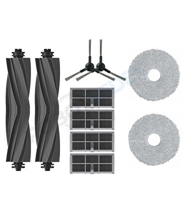 Dreame L10S Pro Ultra Head Kauçuk Fırça Hepa Filtre Mop Seti-10 Parça