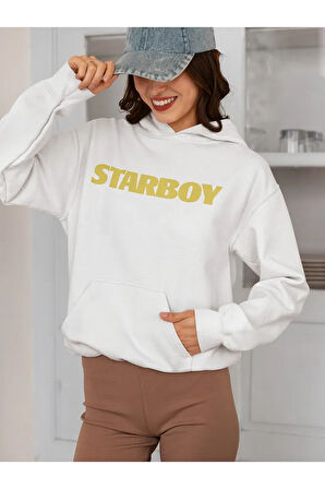 The Weeknd Baskılı Unisex Oversize Tasarım Şarkıcı Starboy Hoodie
