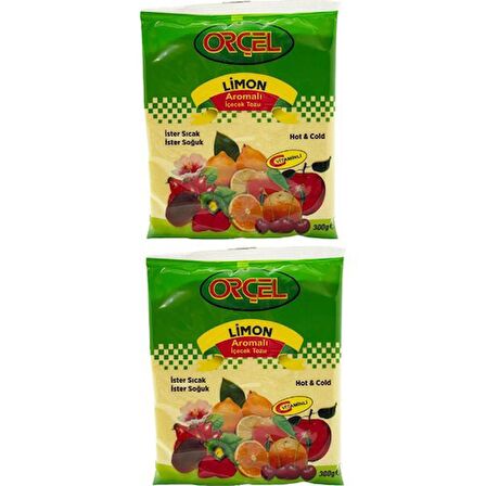 Orçel Limon Aromalı İçecek Tozu Oralet Çay 300gr.x 2 Adet