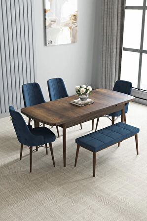 Arvela Barok Desen 80x132 Açılabilir Yemek Odası Takımı 6  Sandalye