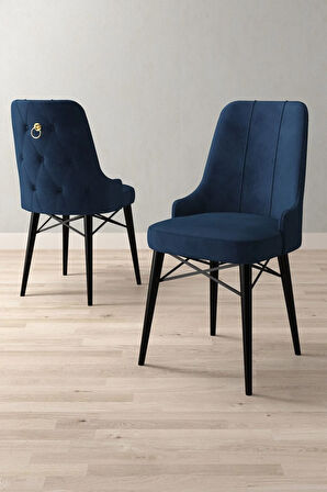Arvela Siyah Mermer Desen MDF 80x132 Açılabilir Yemek Odası Takımı 4  Sandalye
