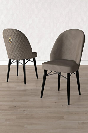 Milas Siyah Mermer Desen 80x132 MDF Açılabilir Mutfak Masası Takımı 4  Sandalye
