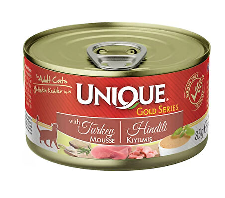 Unique Gold Series Hindili 85 gr Yetişkin Konserve Kedi Maması 24 Adet