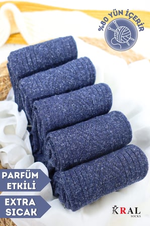Erkek Ve Kadın Kışlık Termal Etkili (5'li Paket) Lambswool