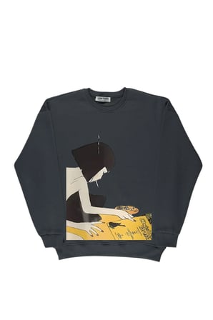 Lenithra Lamp Christopher Street Ön Baskılı Unisex Oversize Sweatshirt Füme / M