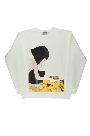 Lenithra Lamp Christopher Street Ön Baskılı Unisex Oversize Sweatshirt Beyaz / M