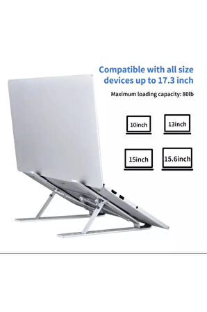 Ayarlanabilir Macbook Laptop Tablet Notebook Bilgisayar Standı Katlanabilir