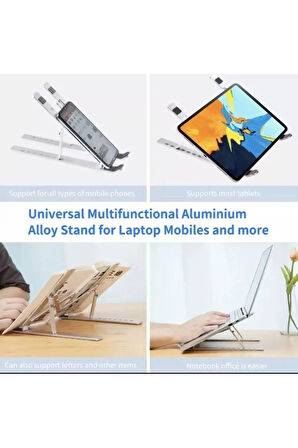Ayarlanabilir Macbook Laptop Tablet Notebook Bilgisayar Standı Katlanabilir