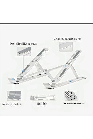 Ayarlanabilir Macbook Laptop Tablet Notebook Bilgisayar Standı Katlanabilir